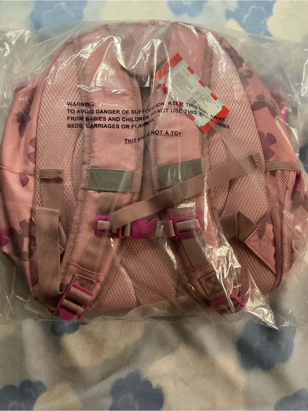 Rose Dusty Red Pink Butterfly Kids Backpack with Shiny Wings